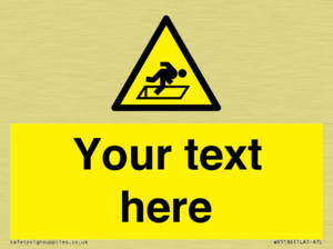 Custom Warning Hatch Sign